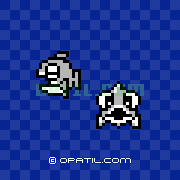 ガルフィッシュの画像：GB版聖剣伝説1の敵・モンスター図鑑 ／ GB版聖剣伝説1攻略