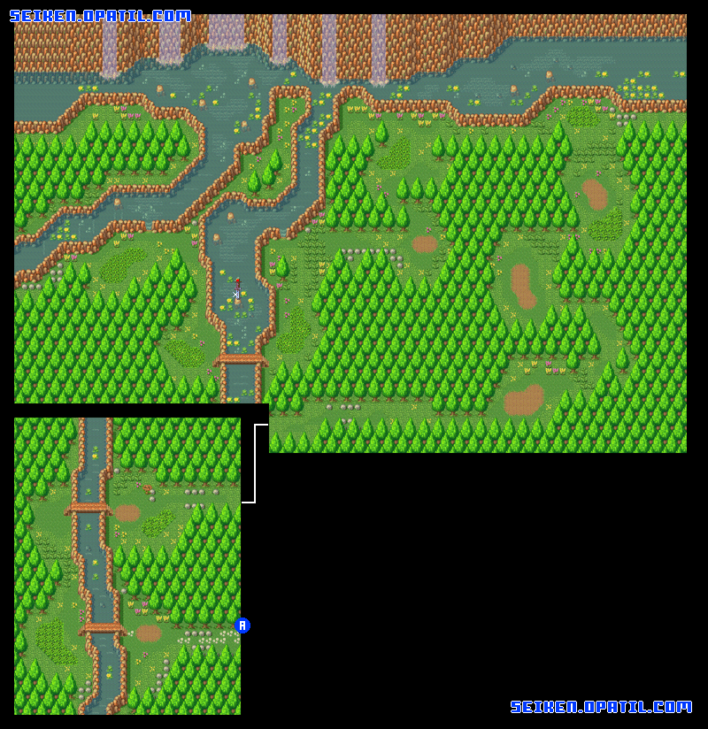 ポトスの滝 マップ画像：聖剣伝説2 攻略