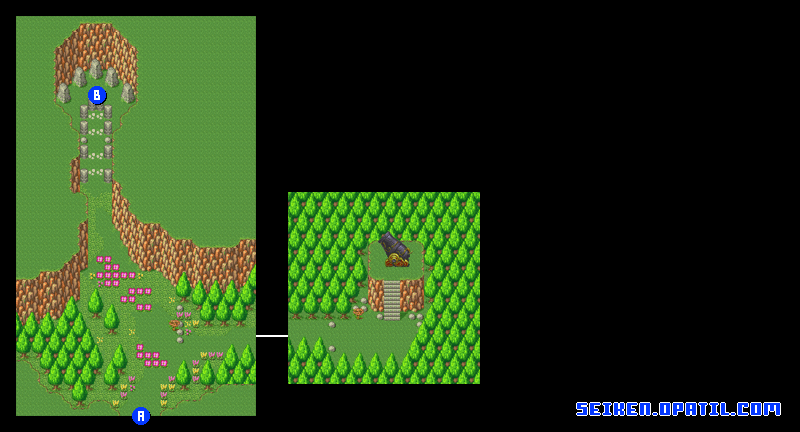 妖魔の森の入り口 マップ画像：聖剣伝説2 攻略