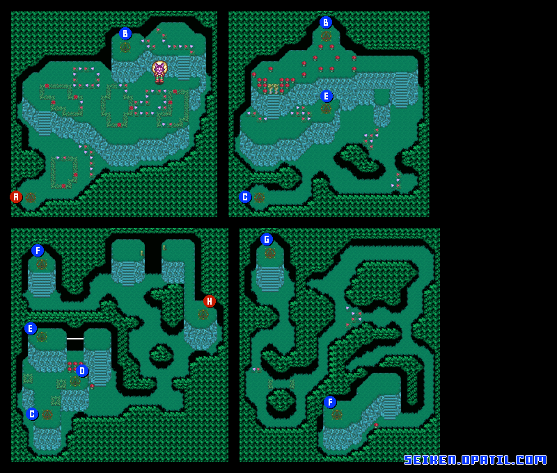 妖魔の森 マップ画像：聖剣伝説2 攻略