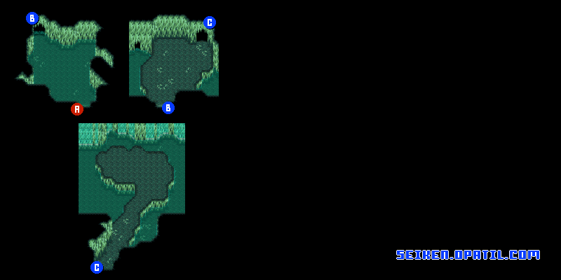 ウンディーネの洞窟 マップ画像：聖剣伝説2 攻略