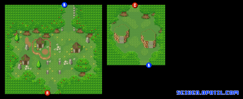 妖精の森 マップ画像：聖剣伝説2 攻略