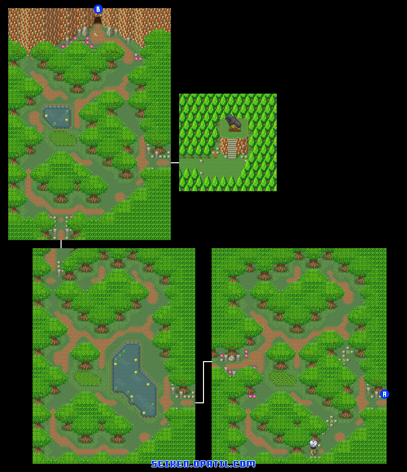 大森林 マップ画像：聖剣伝説2 攻略