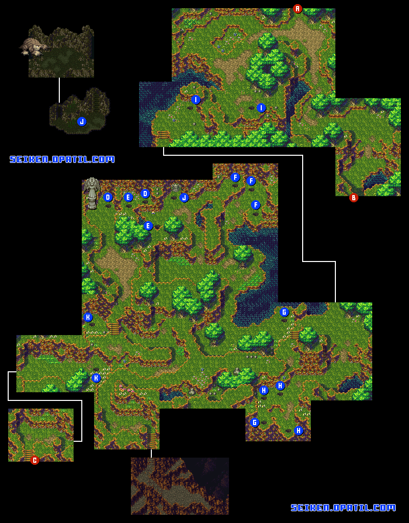 モールベアの高原 マップ画像：聖剣伝説3攻略