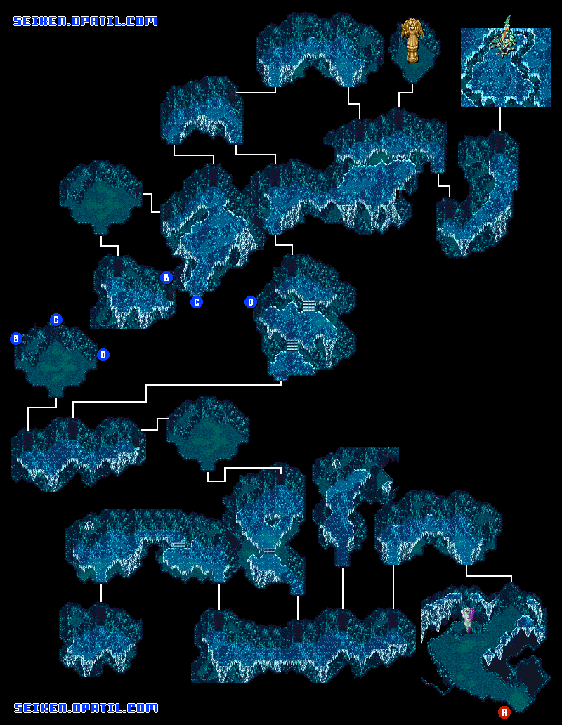 氷壁の迷宮 マップ画像：聖剣伝説3攻略