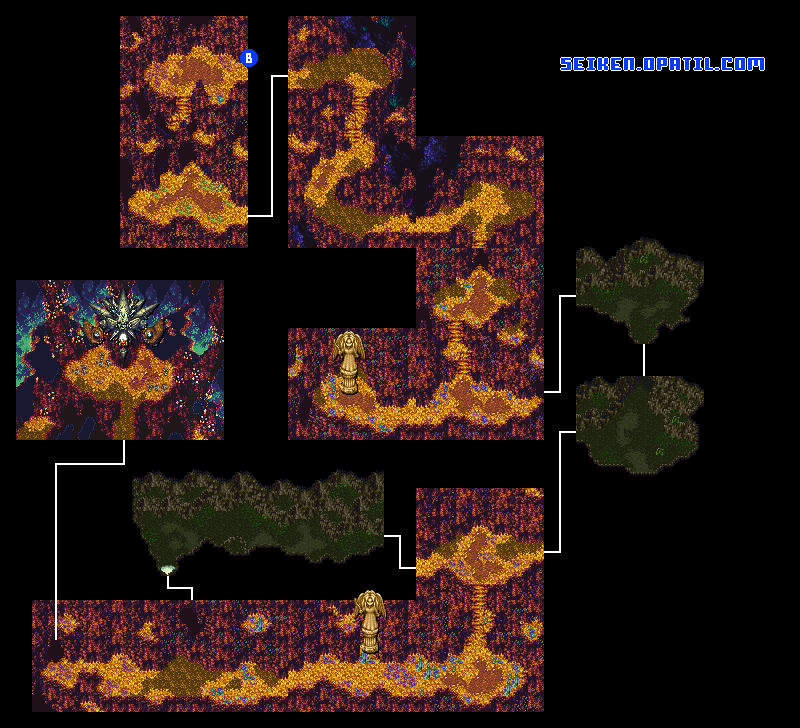 宝石の谷ドリアン マップ画像2：聖剣伝説3攻略