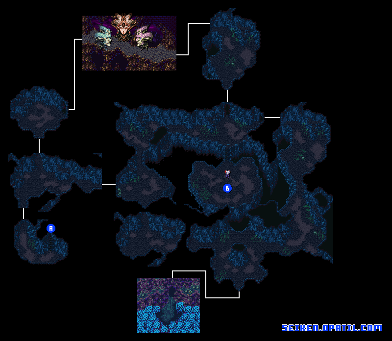 暗闇の洞窟 マップ画像：聖剣伝説3攻略
