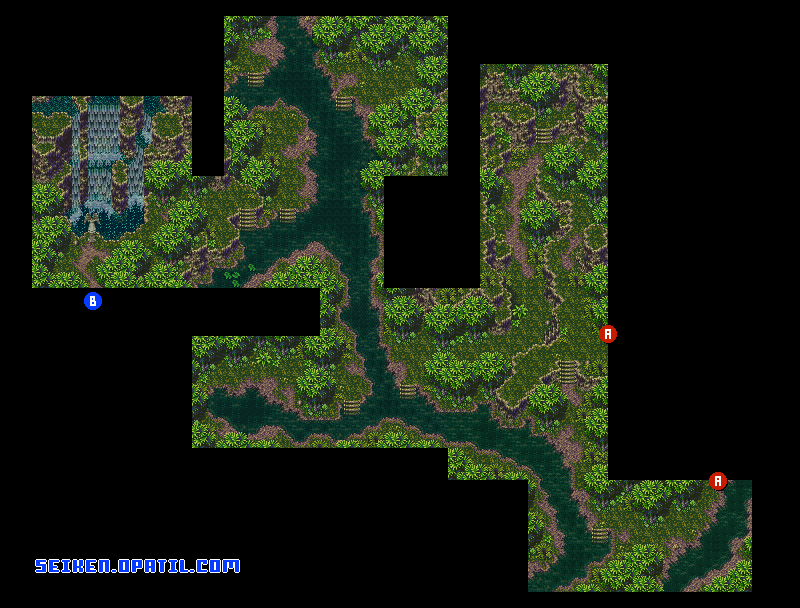 幻惑のジャングル マップ画像：聖剣伝説3攻略