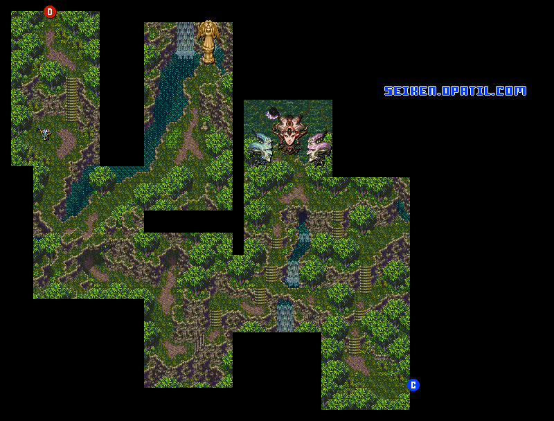 幻惑のジャングル マップ画像3：聖剣伝説3攻略
